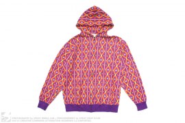 Pattern Print Hoodie by Swagger