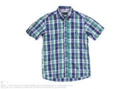 SON OF THE 7TH PLAID SHORT SLEEVE BUTTON-UP SHIRT by Maiden Noir