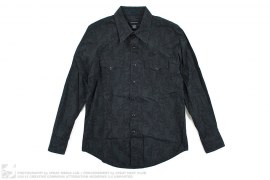 Jacquard Snake Pattern Button-Up Shirt by Calvin Klein