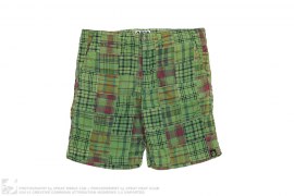 Check Patchwork Shorts by A Bathing Ape
