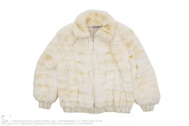 Golden Chinchilla Fur Stand Collar Jacket by Nija Furs