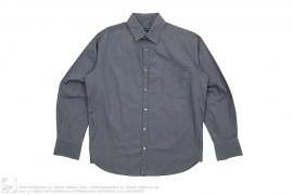 Deluxe Embroidered Seagull Logo Long Sleeve Button Up Shirt by Evisu