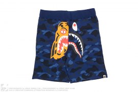 Split Tiger Shark College Logo Color Camo Sweatshorts by A Bathing Ape