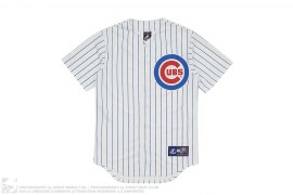 Chicago Cubs Pinstripe Jersey by Majestic