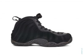 Foamposite One Triple Black Suede Mid-Top Basketball Shoes by Nike