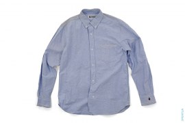 Apehead Border Accent Chambray Button-Up Shirt by A Bathing Ape