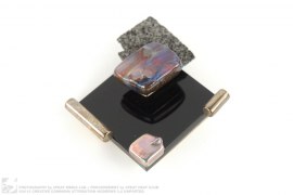 Metal & Stone Square Accent Pin Brooch by Marc Jacobs