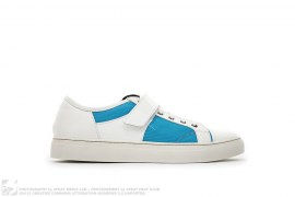 Velcro Strap Nylon & Patent Leather Low Top Sneakers by Lanvin
