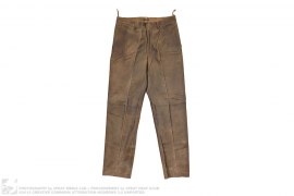 Straight Fit Italian Leather Pants by Prada x Miu Miu