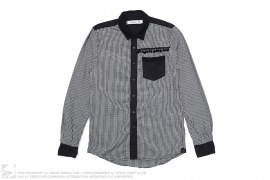 Checkered Button Down Shirt With Tassels by Meteorite