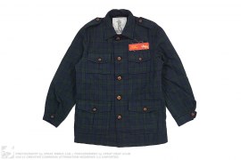 Check Wool Military Jacket by A Bathing Ape