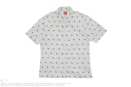 Apeheads Print Short Sleeve Button Up Shirt by A Bathing Ape