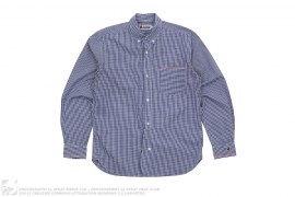 Checkered Long Sleeve Button Down Shirt by A Bathing Ape
