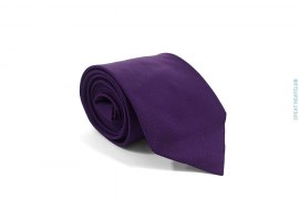 Woven Solid Silk Necktie by Thomas Pink