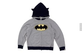 Batman Angora Wool Blend Knit Full Zip Hoodie by A Bathing Ape x DC Comics