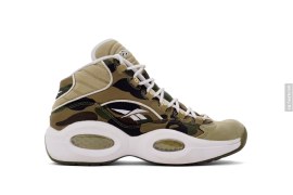 OG Camo Questions Basketball Shoes by Reebok x Mita Sneakers x A Bathing Ape