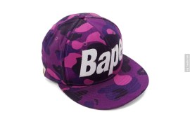 Color Camo Bape Logo Snapback Cap by A Bathing Ape x New Era