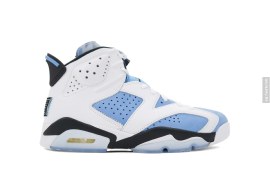 Air Jordan 6 Retro UNC Basketball Shoes by Jordan Brand