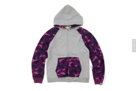 Block Color Camo Raglan Full Zip Hoodie by A Bathing Ape